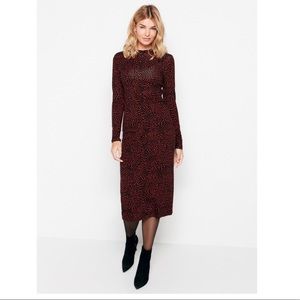 Mock Neck fitted dress